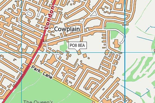PO8 8EA map - OS VectorMap District (Ordnance Survey) PO8 8EA map - OS VectorMap District (Ordnance Survey)