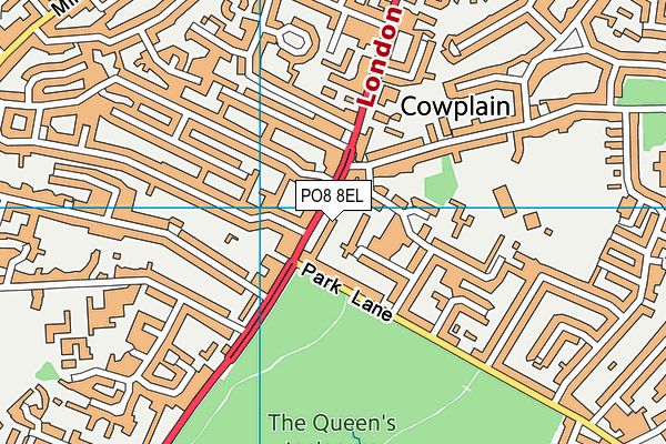 PO8 8EL map - OS VectorMap District (Ordnance Survey) PO8 8EL map - OS VectorMap District (Ordnance Survey)