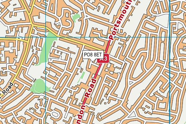 PO8 8ET map - OS VectorMap District (Ordnance Survey) PO8 8ET map - OS VectorMap District (Ordnance Survey)