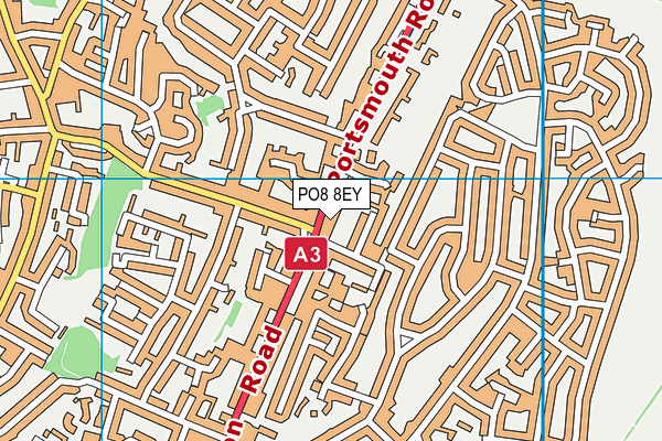 PO8 8EY map - OS VectorMap District (Ordnance Survey)