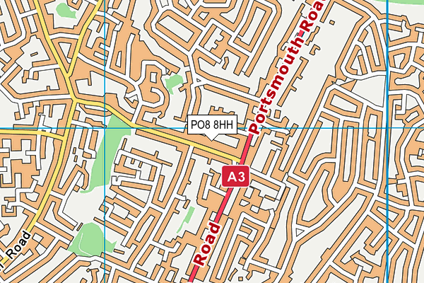 PO8 8HH map - OS VectorMap District (Ordnance Survey) PO8 8HH map - OS VectorMap District (Ordnance Survey)