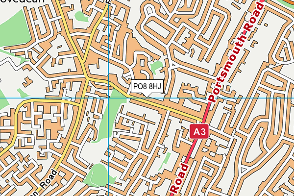 PO8 8HJ map - OS VectorMap District (Ordnance Survey) PO8 8HJ map - OS VectorMap District (Ordnance Survey)