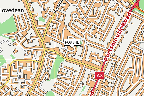 PO8 8HL map - OS VectorMap District (Ordnance Survey) PO8 8HL map - OS VectorMap District (Ordnance Survey)