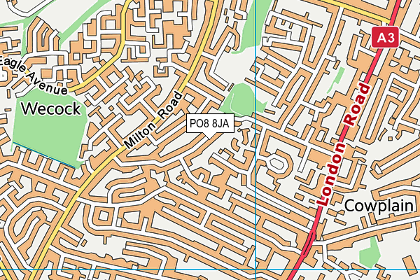PO8 8JA map - OS VectorMap District (Ordnance Survey) PO8 8JA map - OS VectorMap District (Ordnance Survey)