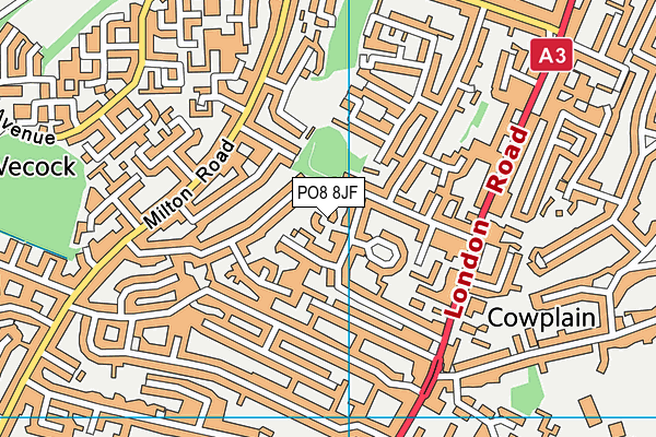 PO8 8JF map - OS VectorMap District (Ordnance Survey) PO8 8JF map - OS VectorMap District (Ordnance Survey)