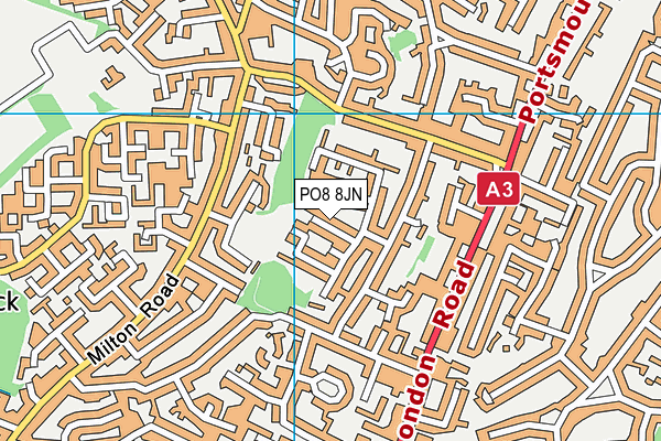 PO8 8JN map - OS VectorMap District (Ordnance Survey) PO8 8JN map - OS VectorMap District (Ordnance Survey)