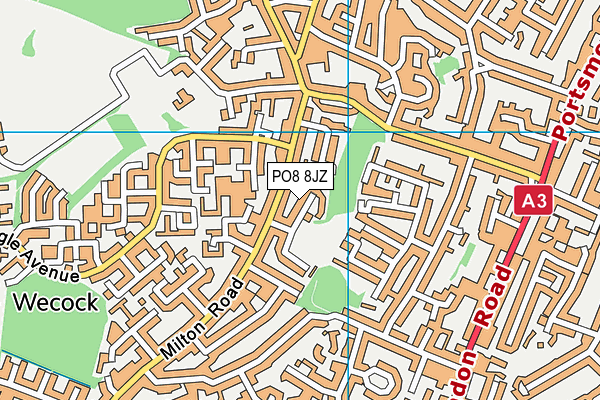 PO8 8JZ map - OS VectorMap District (Ordnance Survey) PO8 8JZ map - OS VectorMap District (Ordnance Survey)