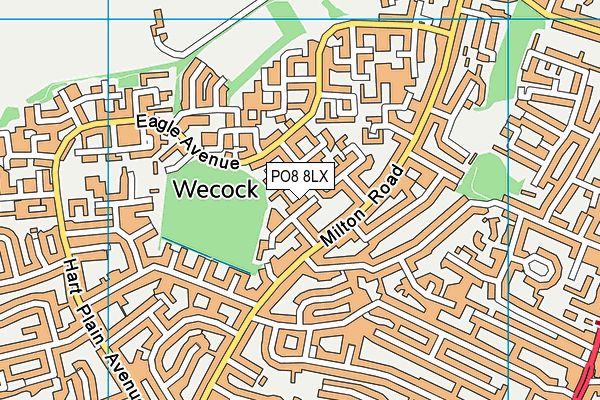 PO8 8LX map - OS VectorMap District (Ordnance Survey) PO8 8LX map - OS VectorMap District (Ordnance Survey)