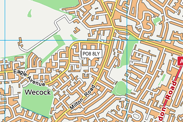 PO8 8LY map - OS VectorMap District (Ordnance Survey) PO8 8LY map - OS VectorMap District (Ordnance Survey)