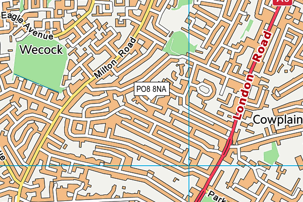 PO8 8NA map - OS VectorMap District (Ordnance Survey) PO8 8NA map - OS VectorMap District (Ordnance Survey)