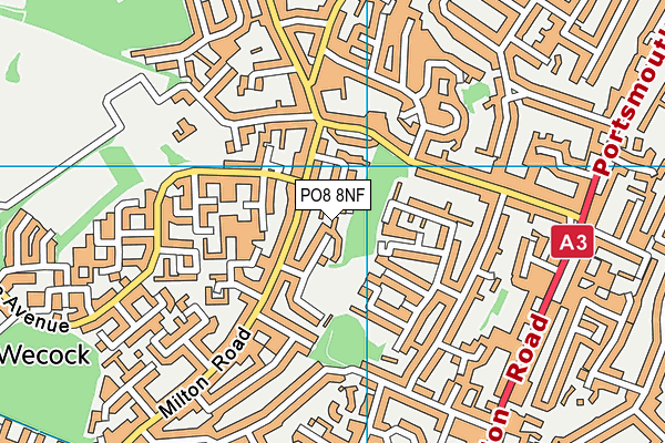PO8 8NF map - OS VectorMap District (Ordnance Survey) PO8 8NF map - OS VectorMap District (Ordnance Survey)