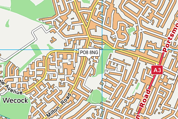 PO8 8NG map - OS VectorMap District (Ordnance Survey) PO8 8NG map - OS VectorMap District (Ordnance Survey)
