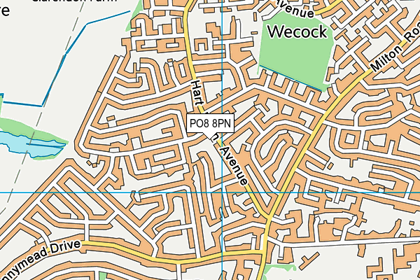 PO8 8PN map - OS VectorMap District (Ordnance Survey) PO8 8PN map - OS VectorMap District (Ordnance Survey)