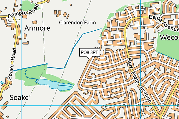 PO8 8PT map - OS VectorMap District (Ordnance Survey) PO8 8PT map - OS VectorMap District (Ordnance Survey)
