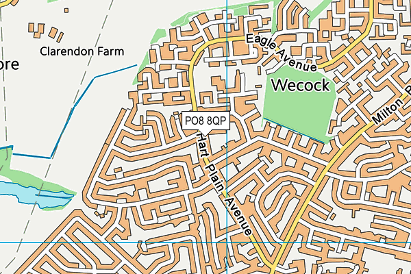 PO8 8QP map - OS VectorMap District (Ordnance Survey) PO8 8QP map - OS VectorMap District (Ordnance Survey)