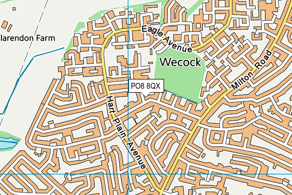 PO8 8QX map - OS VectorMap District (Ordnance Survey) PO8 8QX map - OS VectorMap District (Ordnance Survey)