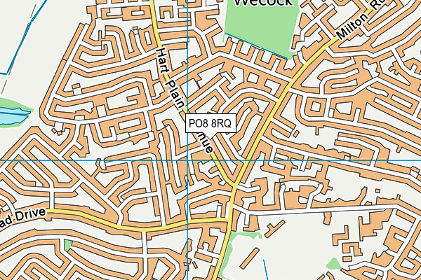 PO8 8RQ map - OS VectorMap District (Ordnance Survey) PO8 8RQ map - OS VectorMap District (Ordnance Survey)