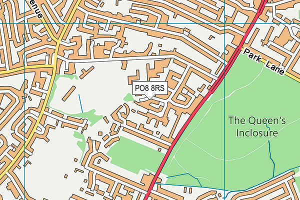PO8 8RS map - OS VectorMap District (Ordnance Survey) PO8 8RS map - OS VectorMap District (Ordnance Survey)