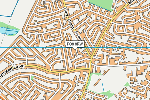 PO8 8RW map - OS VectorMap District (Ordnance Survey) PO8 8RW map - OS VectorMap District (Ordnance Survey)