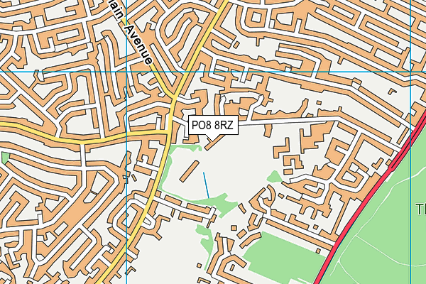 PO8 8RZ map - OS VectorMap District (Ordnance Survey) PO8 8RZ map - OS VectorMap District (Ordnance Survey)