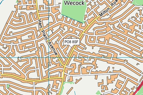 PO8 8SF map - OS VectorMap District (Ordnance Survey) PO8 8SF map - OS VectorMap District (Ordnance Survey)