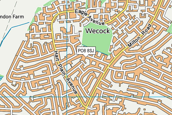 PO8 8SJ map - OS VectorMap District (Ordnance Survey) PO8 8SJ map - OS VectorMap District (Ordnance Survey)