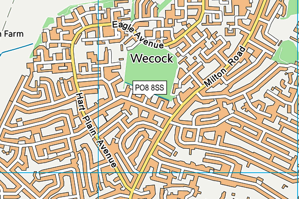 PO8 8SS map - OS VectorMap District (Ordnance Survey) PO8 8SS map - OS VectorMap District (Ordnance Survey)