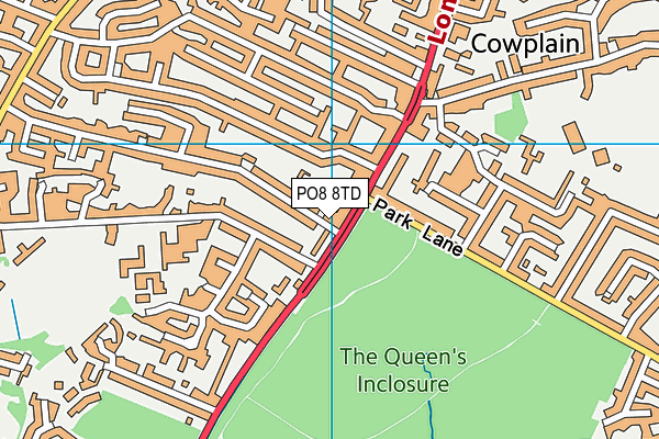 PO8 8TD map - OS VectorMap District (Ordnance Survey) PO8 8TD map - OS VectorMap District (Ordnance Survey)