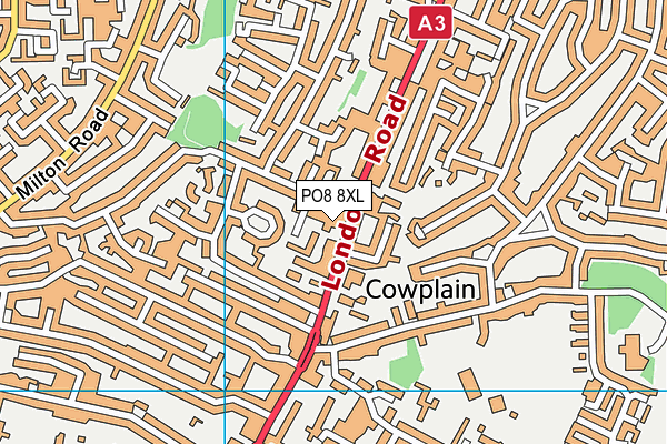 PO8 8XL map - OS VectorMap District (Ordnance Survey) PO8 8XL map - OS VectorMap District (Ordnance Survey)