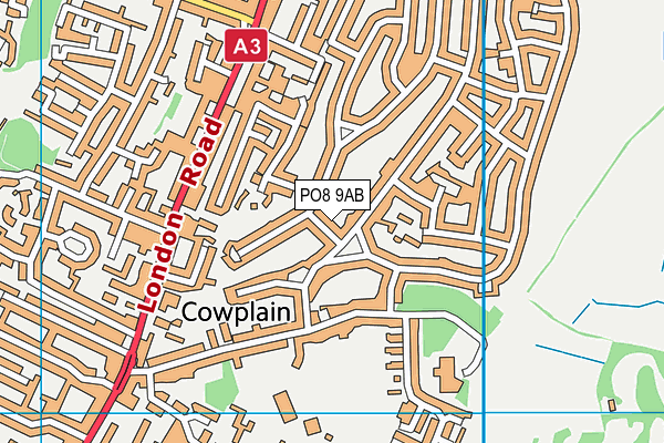 PO8 9AB map - OS VectorMap District (Ordnance Survey) PO8 9AB map - OS VectorMap District (Ordnance Survey)