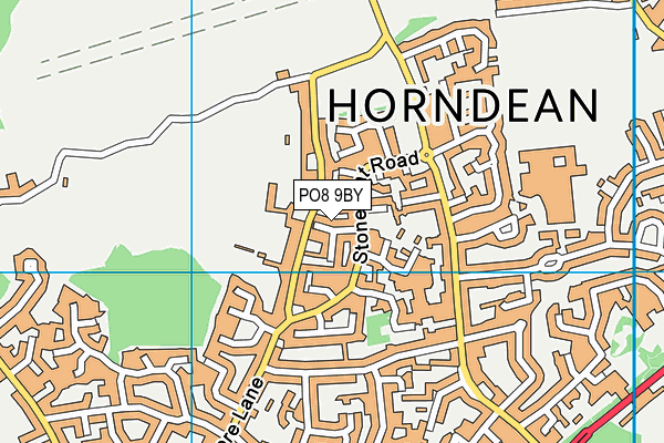 PO8 9BY map - OS VectorMap District (Ordnance Survey)