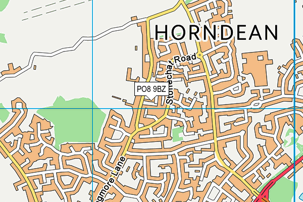 PO8 9BZ map - OS VectorMap District (Ordnance Survey) PO8 9BZ map - OS VectorMap District (Ordnance Survey)