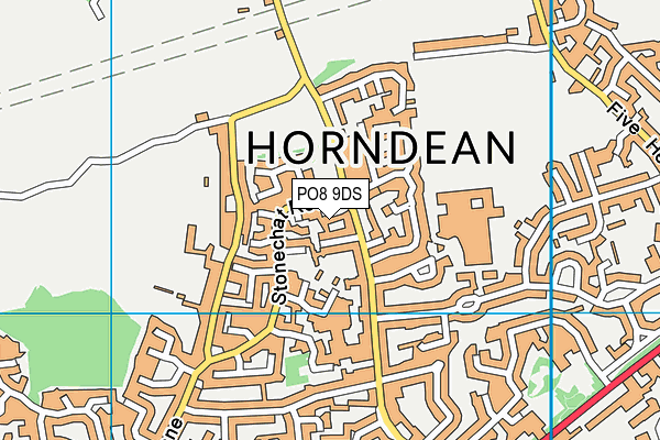 PO8 9DS map - OS VectorMap District (Ordnance Survey)