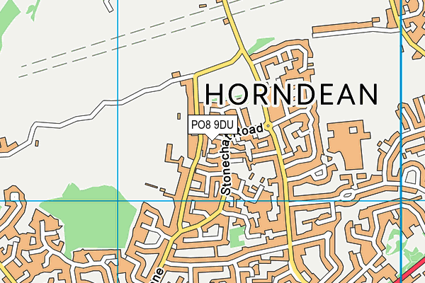 PO8 9DU map - OS VectorMap District (Ordnance Survey) PO8 9DU map - OS VectorMap District (Ordnance Survey)