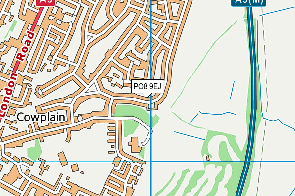 PO8 9EJ map - OS VectorMap District (Ordnance Survey) PO8 9EJ map - OS VectorMap District (Ordnance Survey)