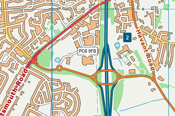 PO8 9FB map - OS VectorMap District (Ordnance Survey) PO8 9FB map - OS VectorMap District (Ordnance Survey)