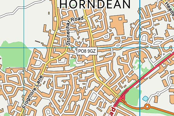 PO8 9GZ map - OS VectorMap District (Ordnance Survey) PO8 9GZ map - OS VectorMap District (Ordnance Survey)