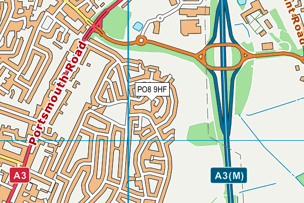 PO8 9HF map - OS VectorMap District (Ordnance Survey) PO8 9HF map - OS VectorMap District (Ordnance Survey)