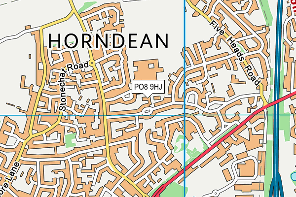 PO8 9HJ map - OS VectorMap District (Ordnance Survey) PO8 9HJ map - OS VectorMap District (Ordnance Survey)