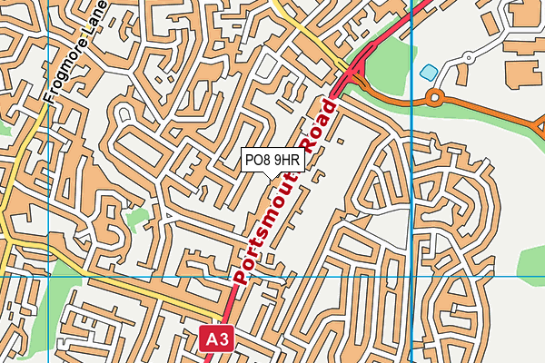 PO8 9HR map - OS VectorMap District (Ordnance Survey) PO8 9HR map - OS VectorMap District (Ordnance Survey)