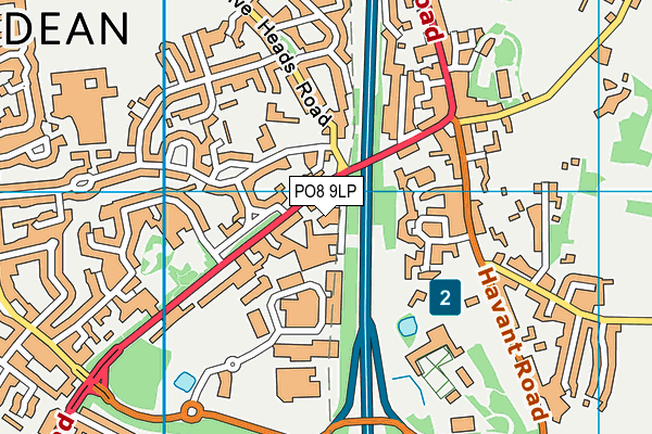 PO8 9LP map - OS VectorMap District (Ordnance Survey) PO8 9LP map - OS VectorMap District (Ordnance Survey)