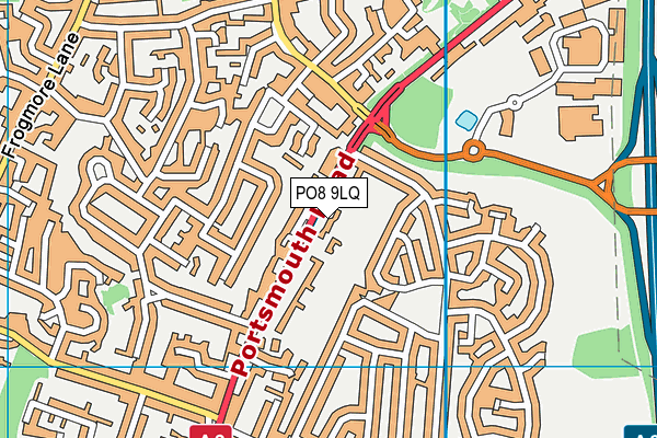 PO8 9LQ map - OS VectorMap District (Ordnance Survey) PO8 9LQ map - OS VectorMap District (Ordnance Survey)