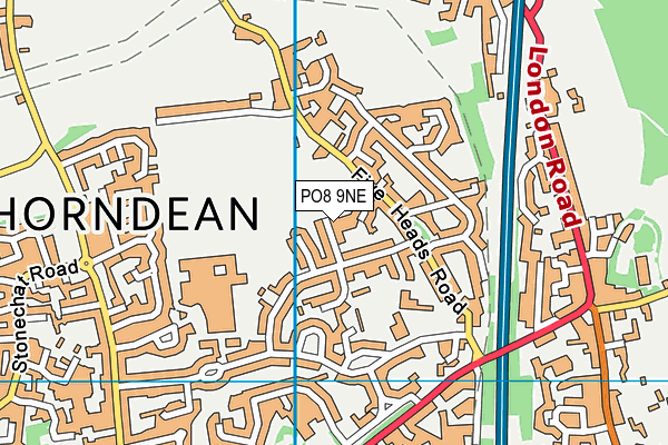 PO8 9NE map - OS VectorMap District (Ordnance Survey) PO8 9NE map - OS VectorMap District (Ordnance Survey)