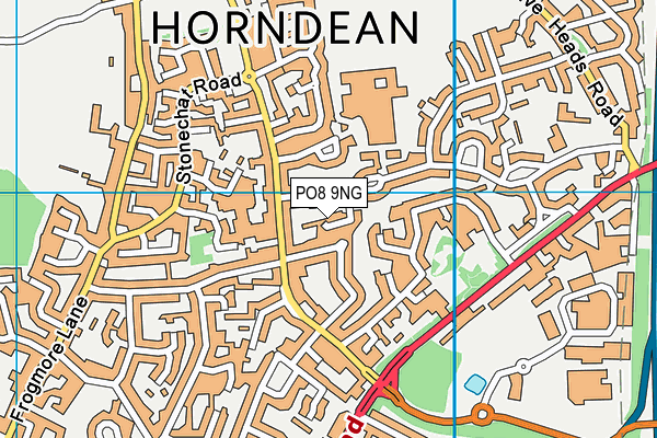 PO8 9NG map - OS VectorMap District (Ordnance Survey) PO8 9NG map - OS VectorMap District (Ordnance Survey)