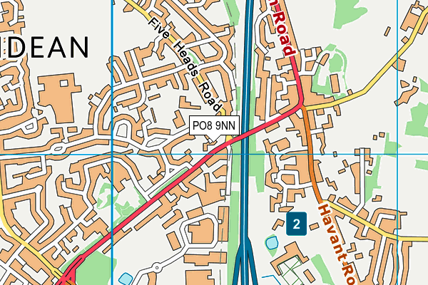 PO8 9NN map - OS VectorMap District (Ordnance Survey) PO8 9NN map - OS VectorMap District (Ordnance Survey)