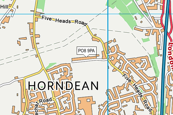 PO8 9PA map - OS VectorMap District (Ordnance Survey) PO8 9PA map - OS VectorMap District (Ordnance Survey)