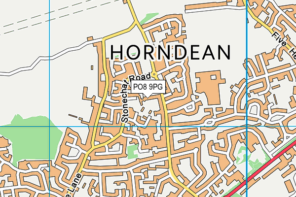 PO8 9PG map - OS VectorMap District (Ordnance Survey) PO8 9PG map - OS VectorMap District (Ordnance Survey)