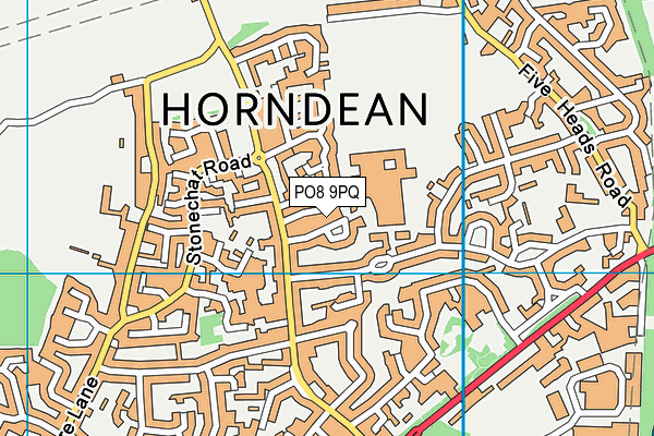 PO8 9PQ map - OS VectorMap District (Ordnance Survey) PO8 9PQ map - OS VectorMap District (Ordnance Survey)