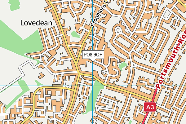PO8 9QH map - OS VectorMap District (Ordnance Survey) PO8 9QH map - OS VectorMap District (Ordnance Survey)