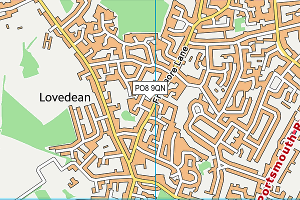 PO8 9QN map - OS VectorMap District (Ordnance Survey) PO8 9QN map - OS VectorMap District (Ordnance Survey)
